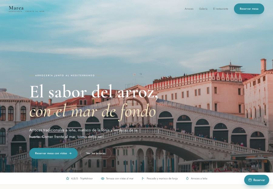 Seaside rice restaurant website